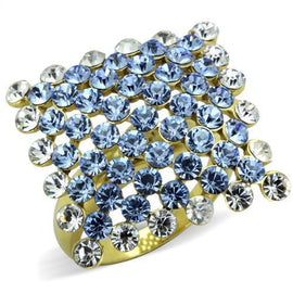 Women Stainless Steel Synthetic Crystal Rings