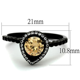 Women Stainless Steel Cubic Zirconia Rings TK2365