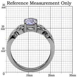 TK079 - High polished (no plating) Stainless Steel Ring with AAA Grade